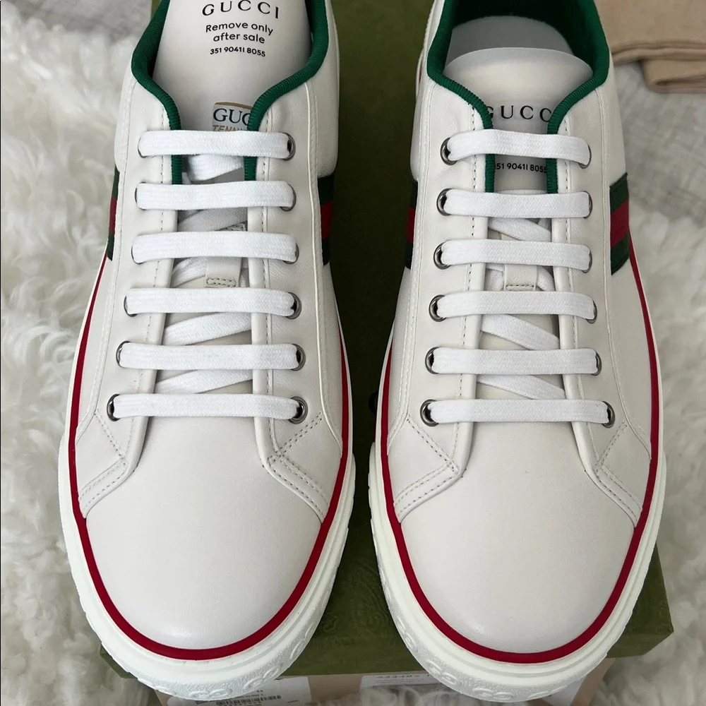 Gucci White Leather Men’s Tennis Sneaker Gucci Men 11 NWT